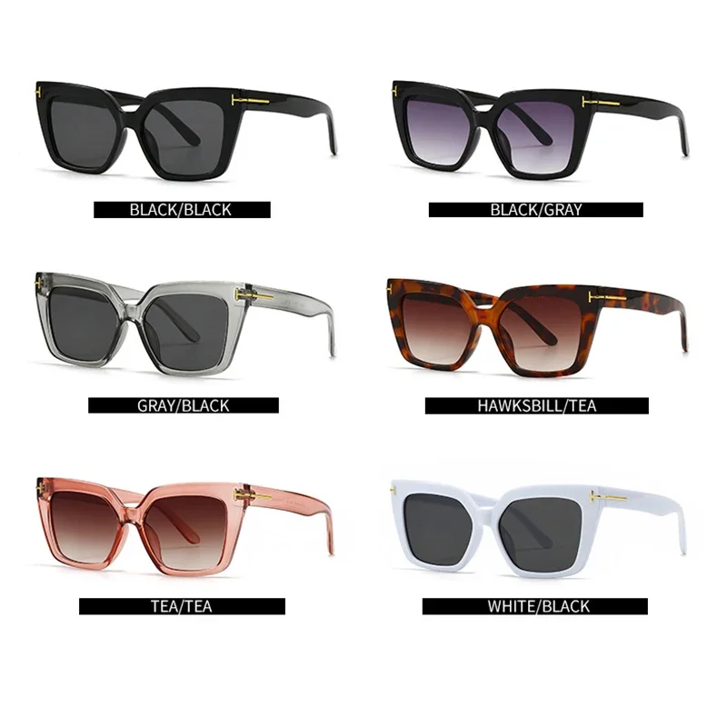 Классические нерегулярные солнцезащитные очки кошачий глаз с заклепками