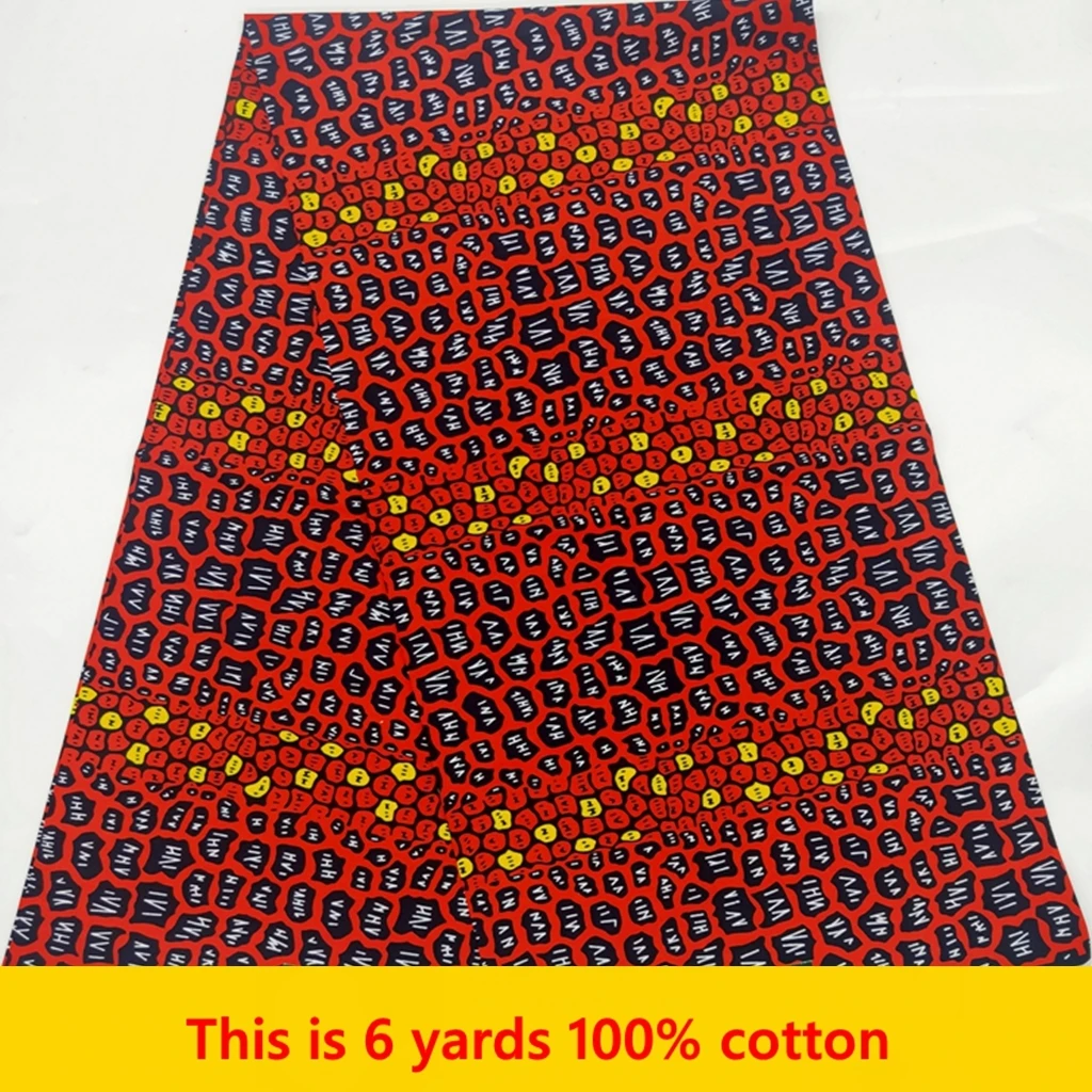 

Latest African Wax Prints Fabric High Quality Nigerian Ankara Sewing Original Real Tissus Batik 100% Cotton Materials 6 Yards