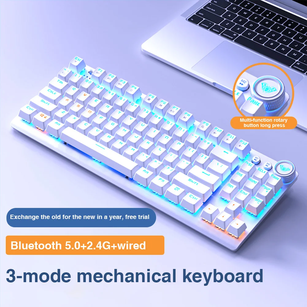 Mechanical Game Office Wireless Backlight 87 Key Keyboard