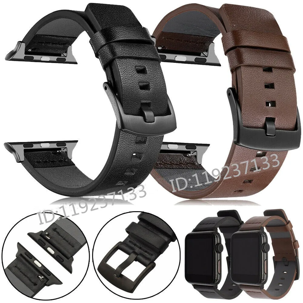 

Leather Strap compatible for Apple Watch 41/40/38mm 49/45/44/42mm Series Ultra/8/7/SE/6/5/4/3/2/1