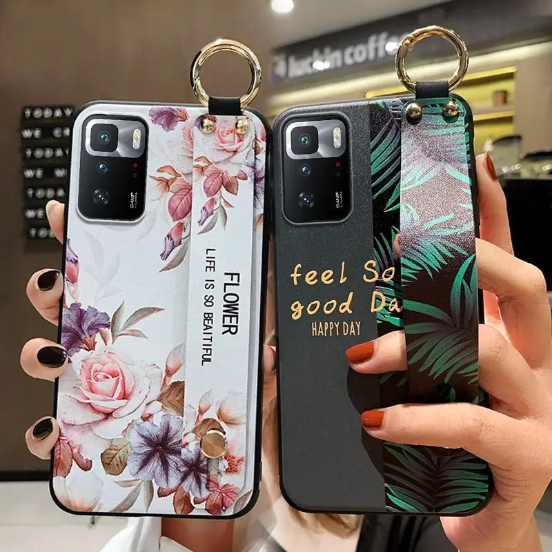 

SoCouple Wrist Strap Case For Redmi Note 9 Pro 10 11 7 8 Pro 9S 9t Case For Xiaomi poco X3 Pro f3 NFC Phone Holder Stand Case