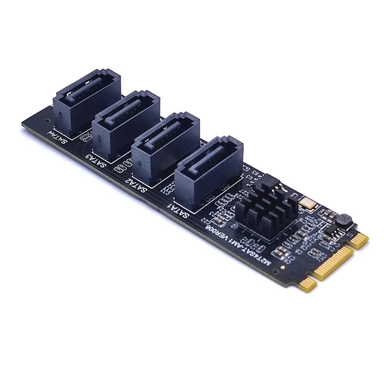 

Карта-адаптер M.2 NVME на 4 порта SATA3.0, PCI-E