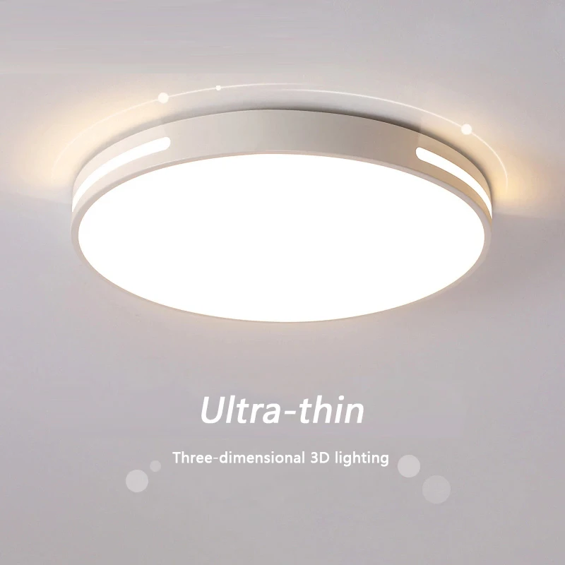 Modern Iron Led Ceiling Light Black Acrylic Living Room Bluetooth Chandelier Ultra Thin Remote Control Sensor Led Ceiling Lamps