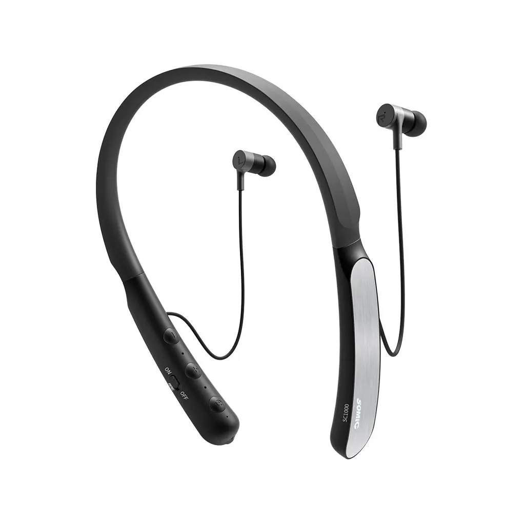 

Somic Wireless Earphone Stable Signal Headset 300 -42db 3db ABS Sleep Easy Quick Connection Hanging Necks Neckband Earbuds