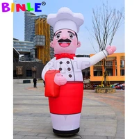 2 5m air dancers sky tubeman inflatable cook man puppet chef welcome promotional balloons advertising wave hand in front stores