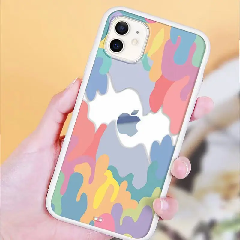 

Colorful Hollow Soft Rubber Phone Case Fashion Protective Cover For iPhone7 8 Plus X XR XS 11 12 13 Mini Pro Max