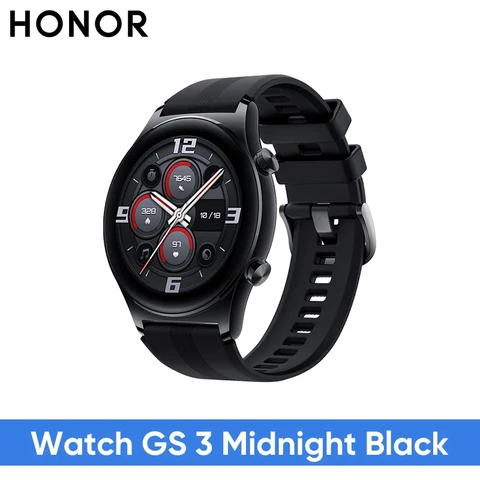 Умные часы HONOR Watch GS 3 глобальная версия с 3D изогнутым стеклом, GS3, экран 1,43 дюйма AMOLED, 8-канальные часы с точным мониторингом здоровья