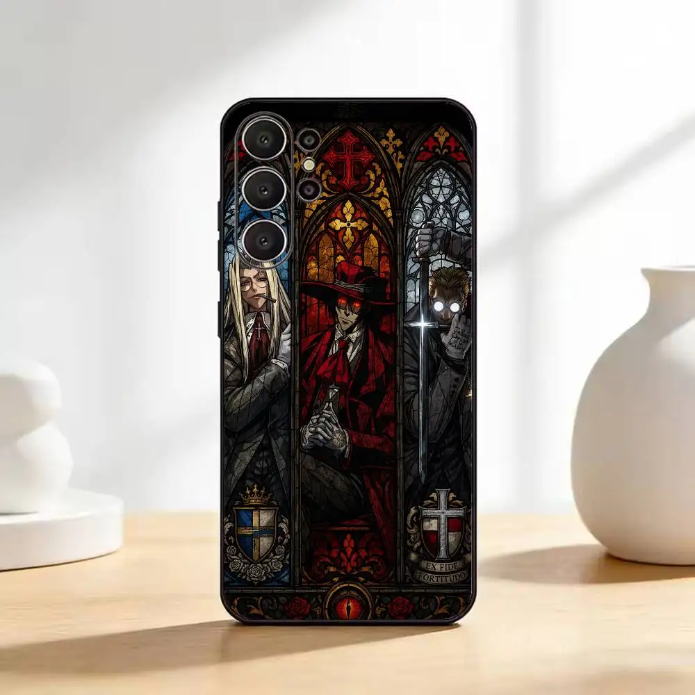 Фото Черный мягкий силиконовый чехол для телефона Dark Fantasy Hellsing для Samsung Ultra S26, S24, S21, S22, S23, S30, Plus, Lite №2