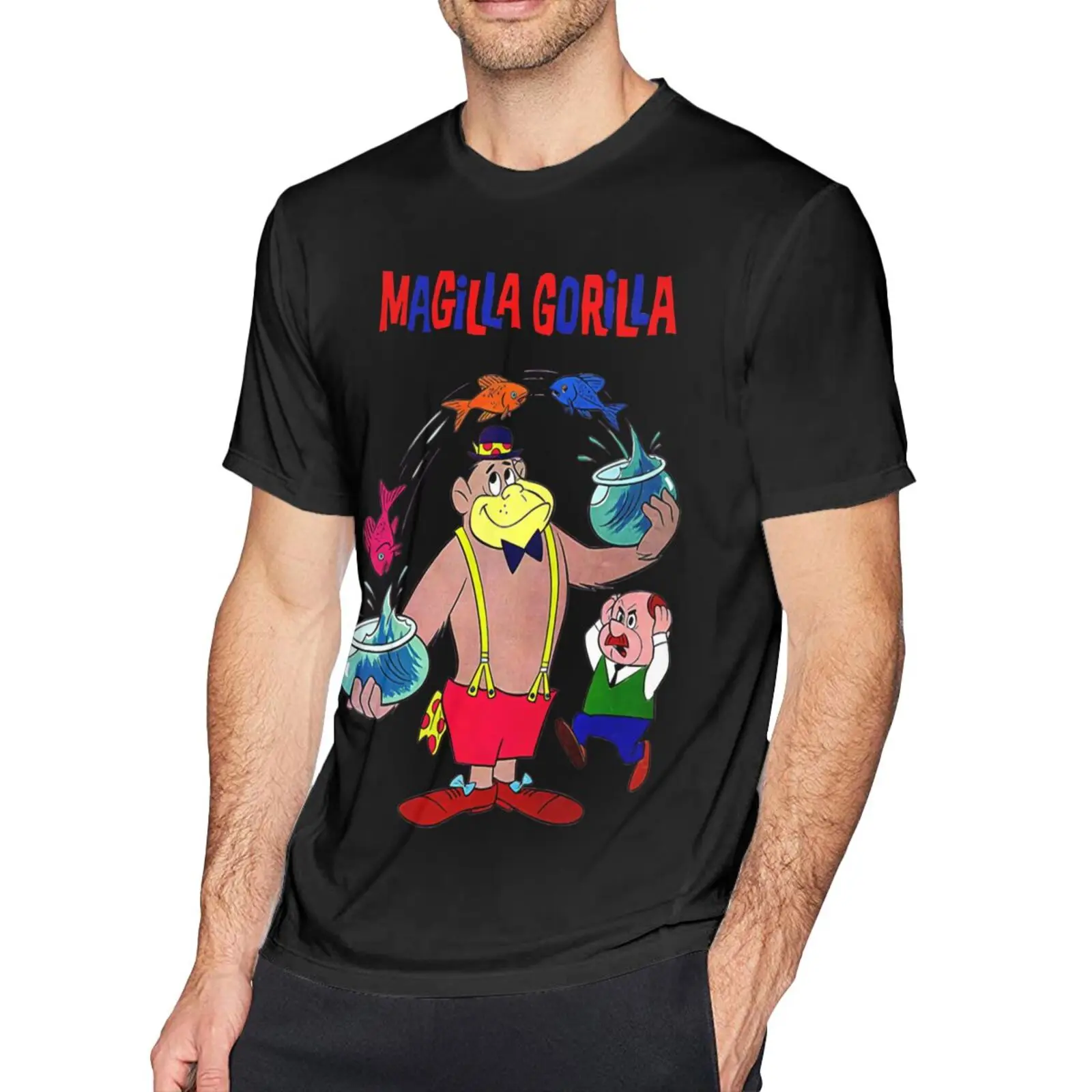 

Мужская футболка с коротким рукавом The Magilla Gorilla Show V2 Tv, футболки для мужчин, аниме одежда, футболки, футболки оверсайз