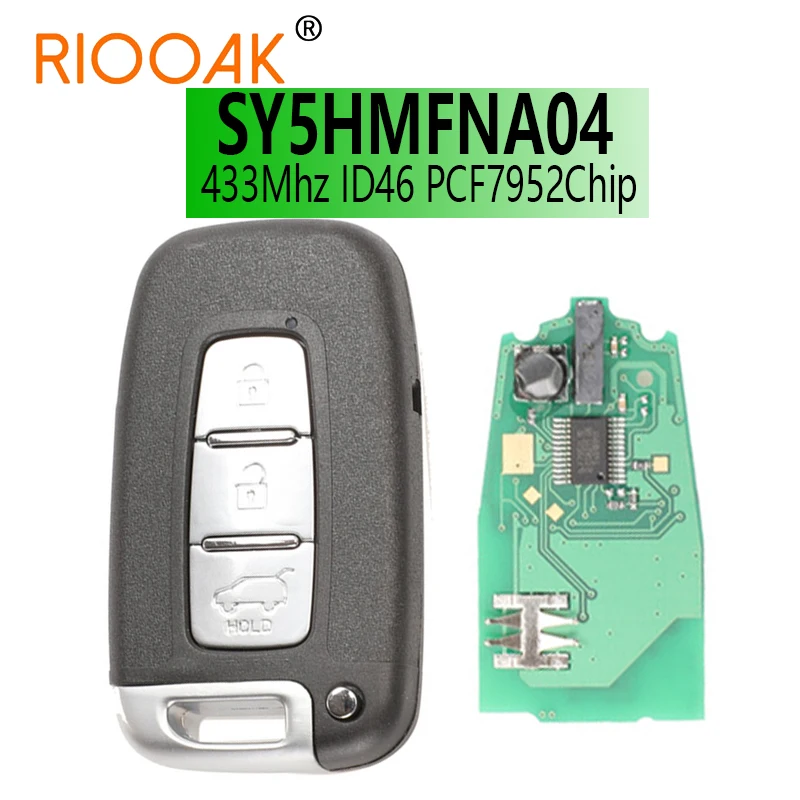 

433Mhz ID46 PCF7952 Chip Remote Smart Key for Kia Hyundai I30 I45 Ix35 Genesis Equus Veloster Tucson Sonata Elantra SY5HMFNA04