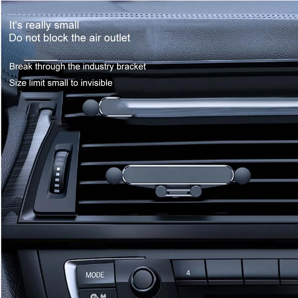 

100PCS Gravity Car Phone Holder Air Vent Clip Mount Mobile Cell Phone Stand In Car GPS Support For iPhone Pro Xiaomi Samsung