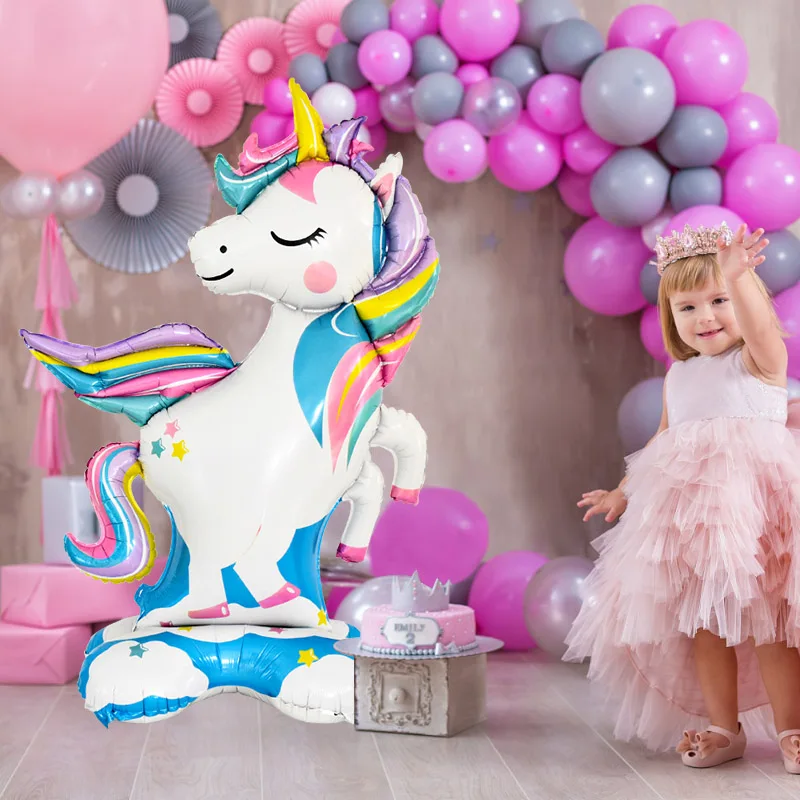 1 шт. стоячий Единорог алюминиевая пленка Balloo единорог фотосессия день рождения