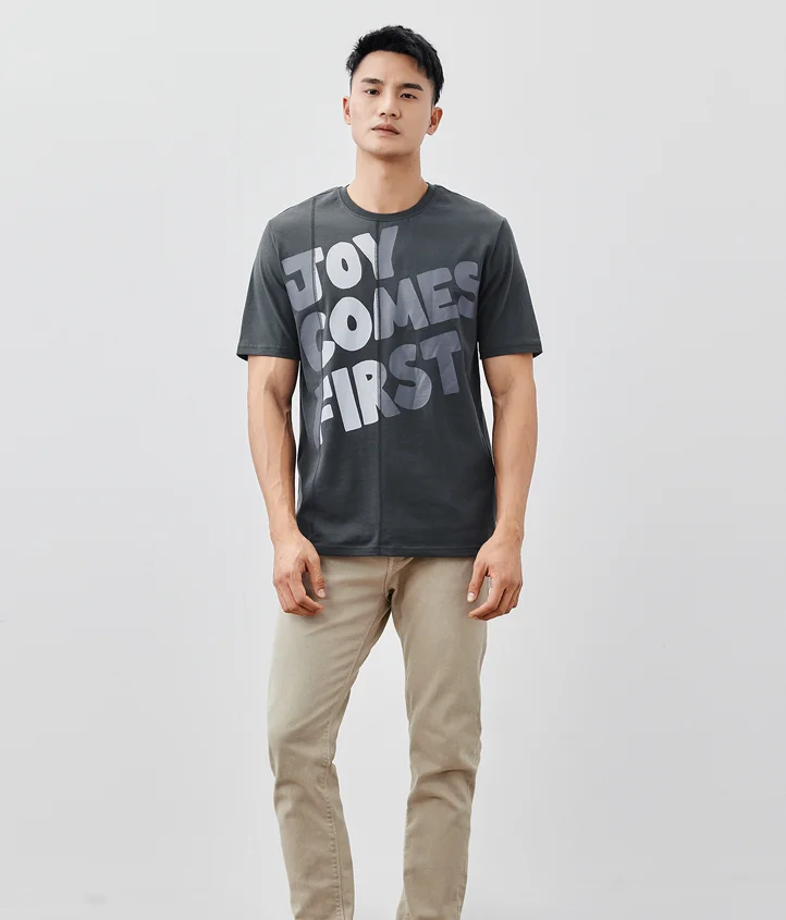 

J8298 summer new half sleeve printed men's T-shirt