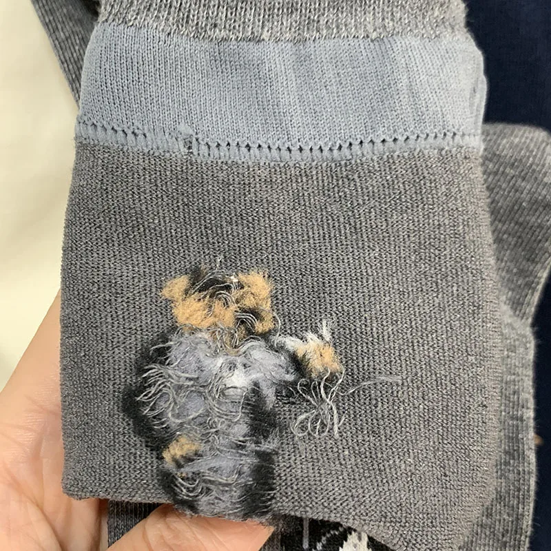 Casual Cartoon Business Gentleman Bear Men's Socks Cotton Harajuku Style Sport Boys Skateboard Novelty Breathable Christmas Gift