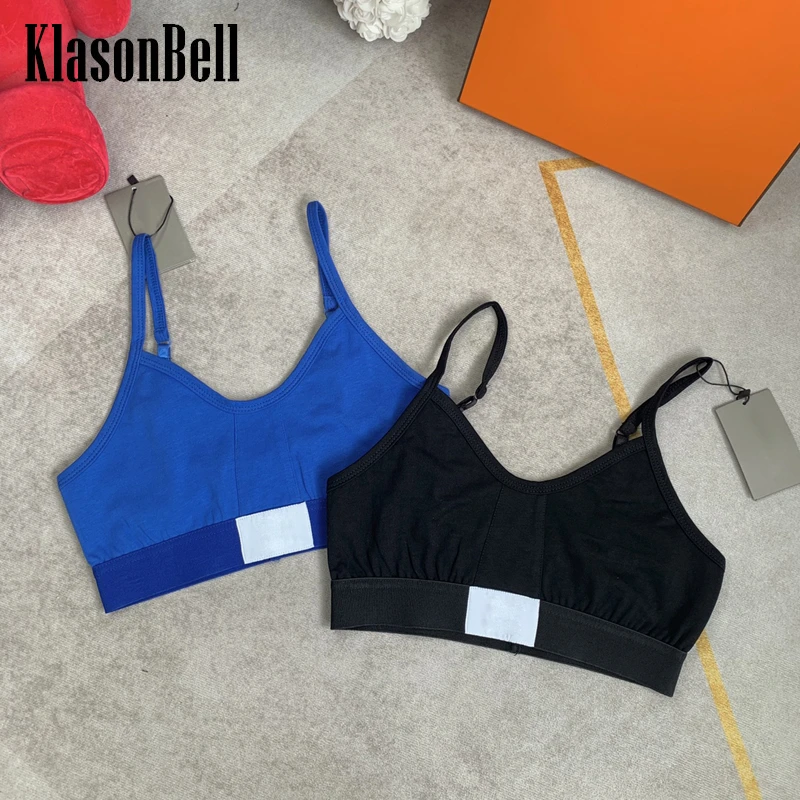 

5.25 KlasonBell Cotton Comfortable Breathable Letter Adjustable Suspender Short Tank Top Brassiere Women