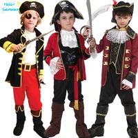 holiday pirate captain hat belt cosplay costume for children boys fantasia infantil of the caribbean dress cosplay clothing