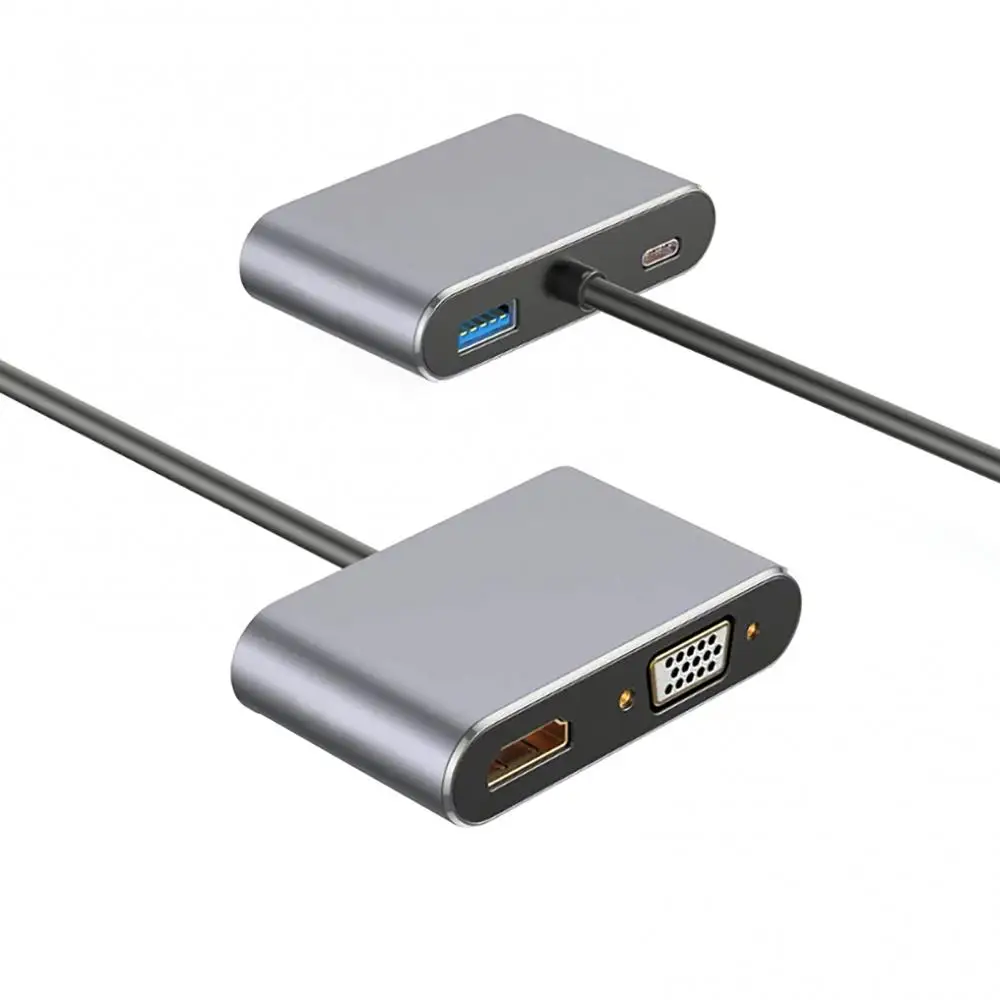 

Adapter Cable Bag Work Wide Compatibility 4-in-1 Play For Chromebook Pixel Adapters Metal For Gaming 2 Monitors Adapter 40g