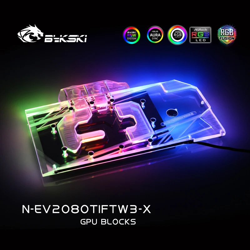

Bykski N-EV2080TIFTW3-X, GPU Water Cooling Block For EVGA RTX2080TI FTW3/2070 2060 Super FTW3 Graphics Card,VGA Block,GPU Cooler