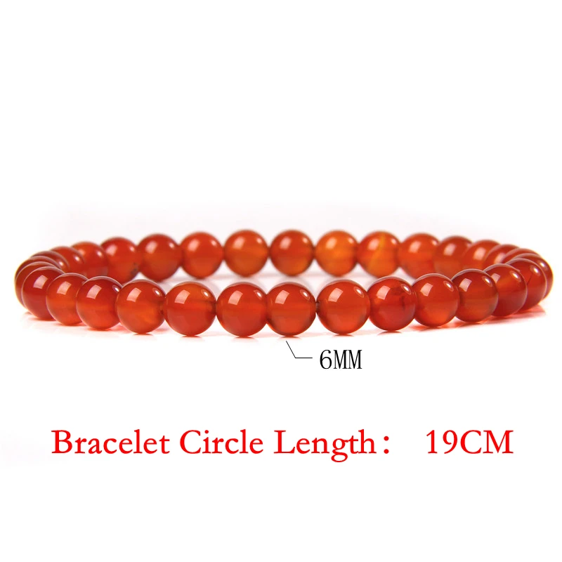 Качественные браслеты из натурального камня Агаты необработанные красные