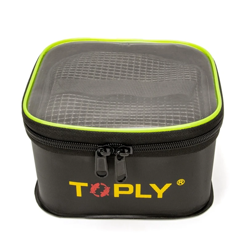 

TOPLY 1 Piece Fish Box Large Capacity Square Storage Bag For Lure Outdoor Camping Hard-Wearing Net Bucket Set