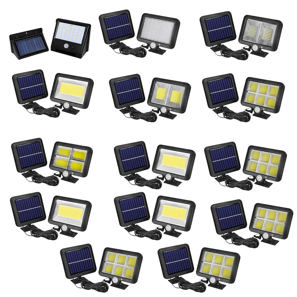 

100 120COB LED Solar Light Waterproof Lightweight Outdoor Lighting Emergency Security Light Wall Lamp Spotlight Type 1