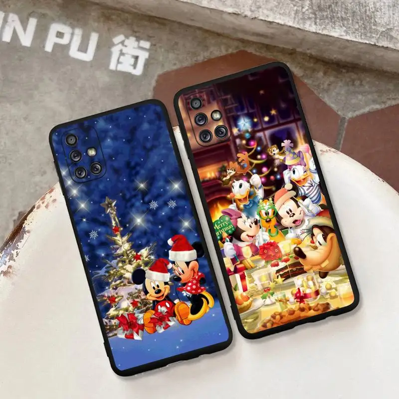 

Disney Merry Christmas Mickey Minnie Phone Case For Samsung Galaxy Note 20 Ultra 7 8 9 10 Plus lite M31S M30S M51 M21 Soft Cover