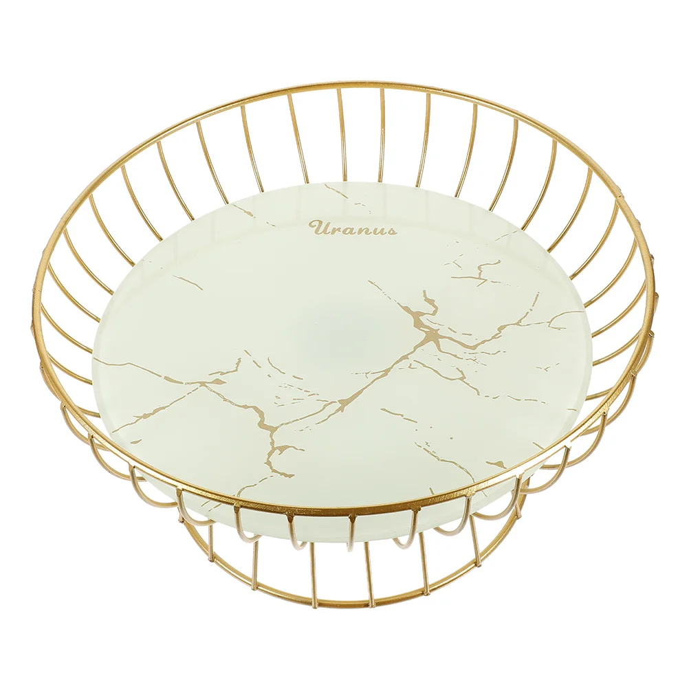 

Tall Fruit Bowl Wire Storage Baskets Fruit Basket Kitchen Metal Fruit Bowl Stand Nut Display Stand Iron Desktop Appetizer Plate