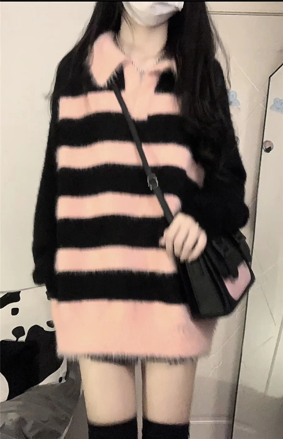 

Korean Pullovers Jackets Pull Femme Fashion Striped Surter Thicked Knitting Oversized Sweater Jumper 2022 Ropa Mujer Y2k Rops
