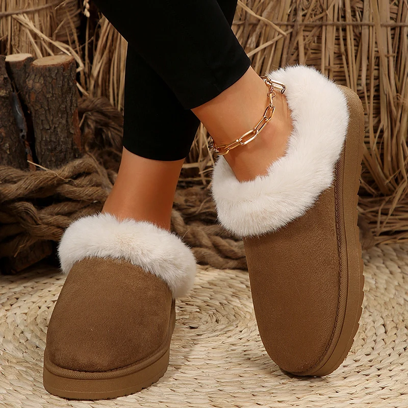 Теплые женские тапочки из искусственного меха