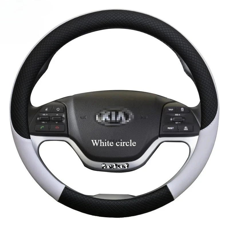 

Автомобильный чехол на руль для Kia Picanto, утренняя кожа, 100% бренд DERMAY, автомобильные аксессуары Funda Volant