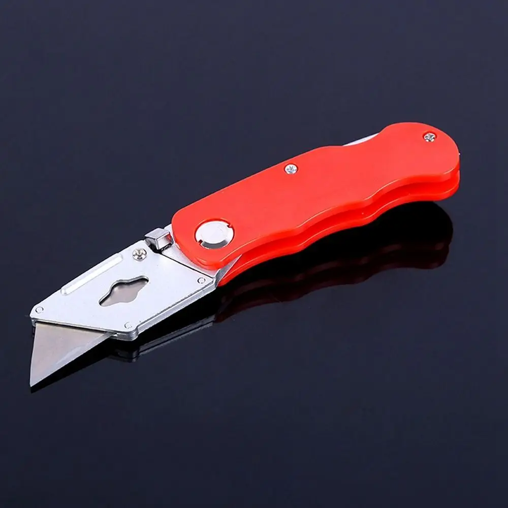 

Plastic Folding Knives Hand Tool Heavy Duty Sharp Hook Cutter Blade Random Color DIY