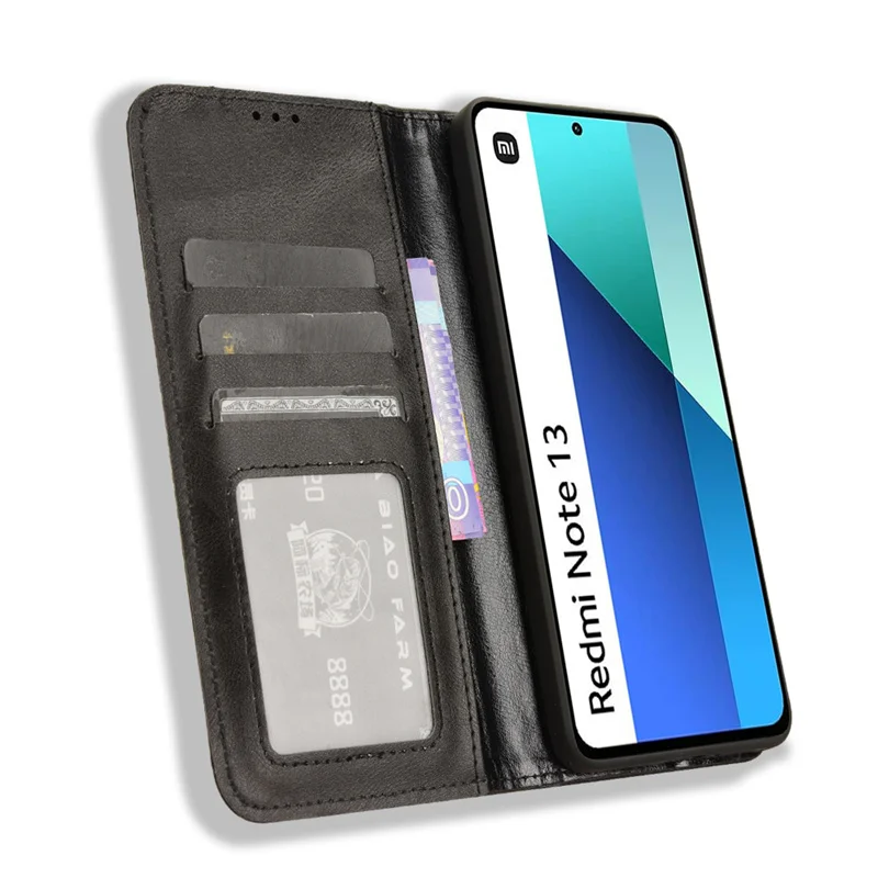 Подходит для Redmi Note 13 4G Магнитная Защитная искусственная кожа