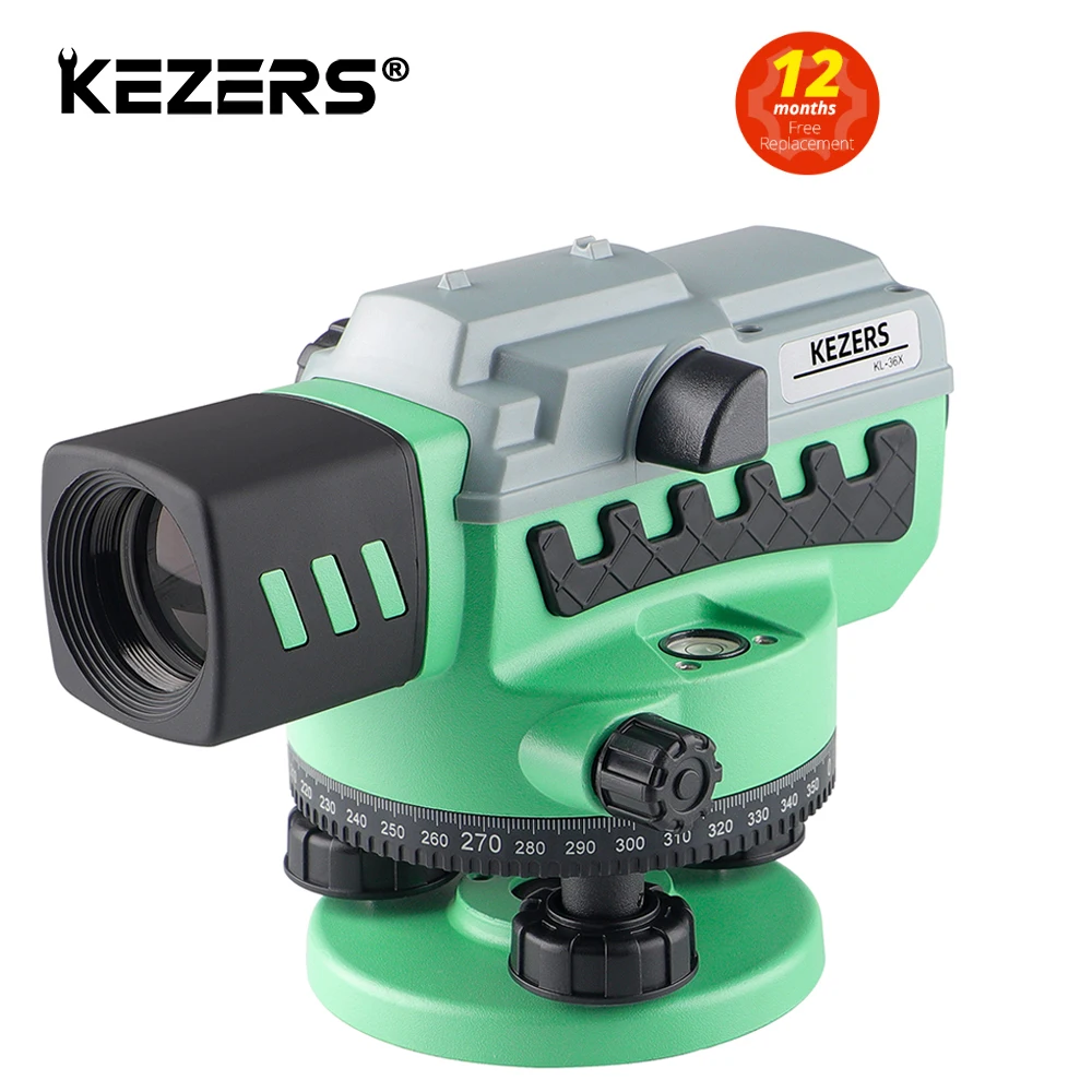 

KEZERS Optical Laser Level KL-36X Self-levelling Height/Distance/Angle Instrument Automatic Level With Tower Ruler/ Tripod