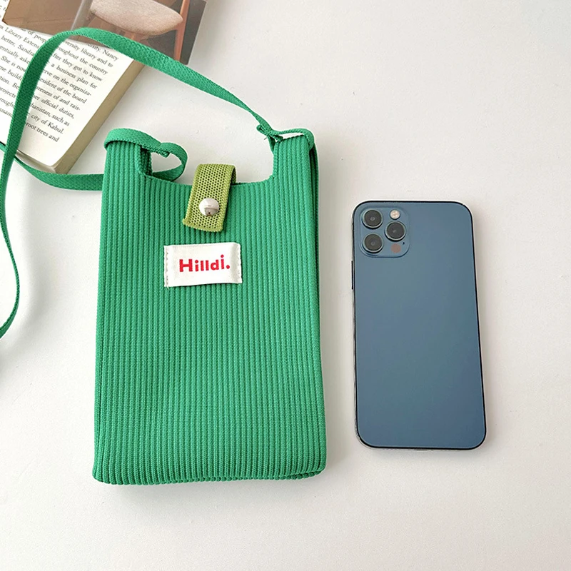 Миниатюрная трикотажная сумка через плечо Корейская многоразовая женская для