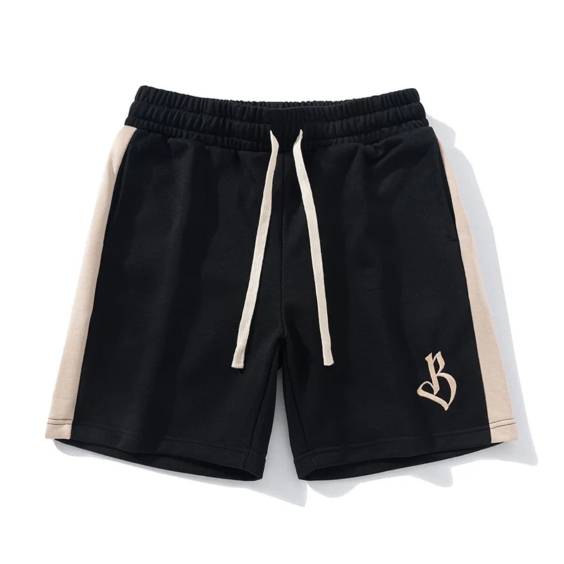 American basketball shorts, men's summer loose fitting sports capris, unisex trendy high street casual pants