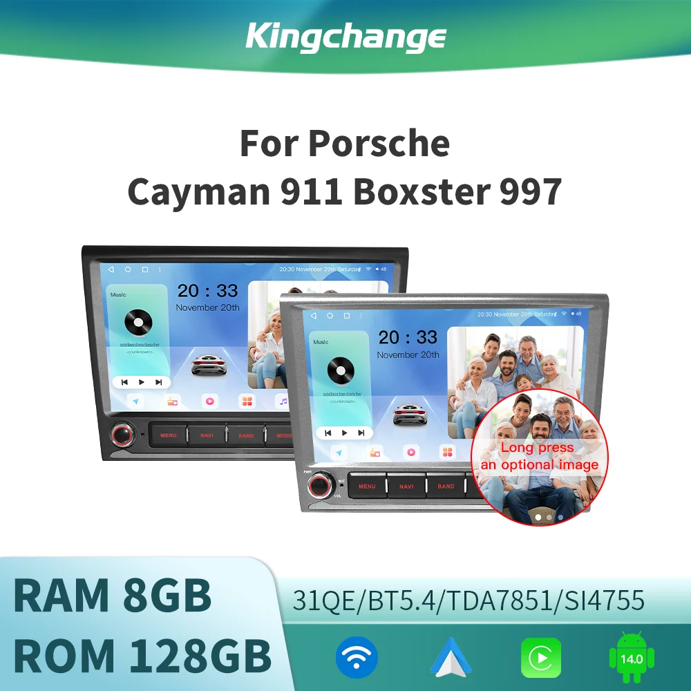 Kingchange Android 14 7 &quot2 Din автомобильное мультимедийное радио стерео для Porsche Cayman 911 987