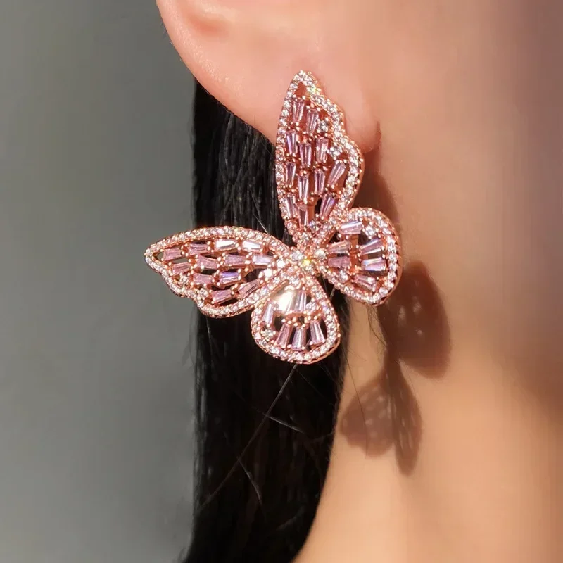 Высококачественные роскошные серьги MDLFES в стиле Moissan Diamonds позолоченные