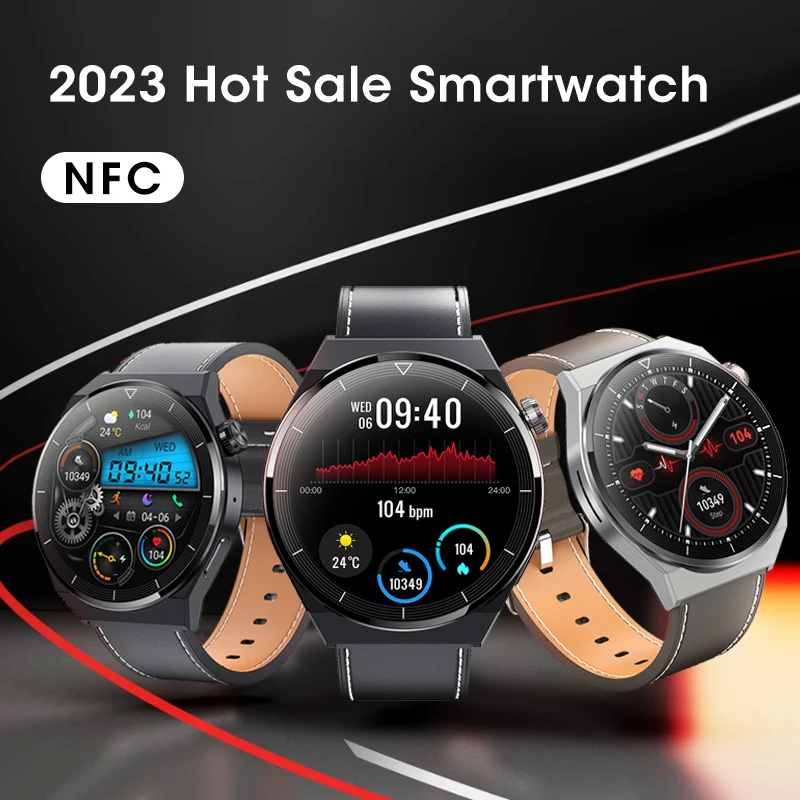

For Xiaomi Huawei Samsung 1.36 Inch Smartwatch Men Pay NFC offline Support 200+ Sport 2023 New Smart Watch Global languages