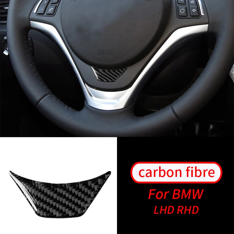 

Car Interior Real Carbon Fiber Steering Wheel Sticker Car Sticker Car Styling Accessories For BMW E84 X1 2011-2015