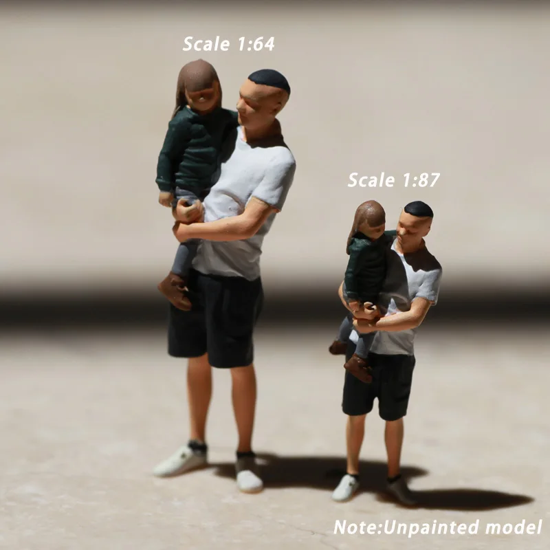 

Simulation Miniature Figure Model Scale 1:64 1:87 Unpainted Resin People For Diy Sand Table Scene Layout Materials Diorama Kit