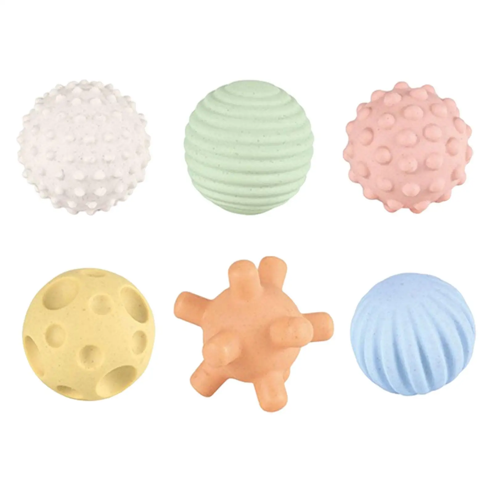 

6 Pieces Soft Sensory Toy Balls Hand Eye Coordination Beach Ball Grasp Toy Baby Bathing Toy for Swimming Pool 6 to 12 Months