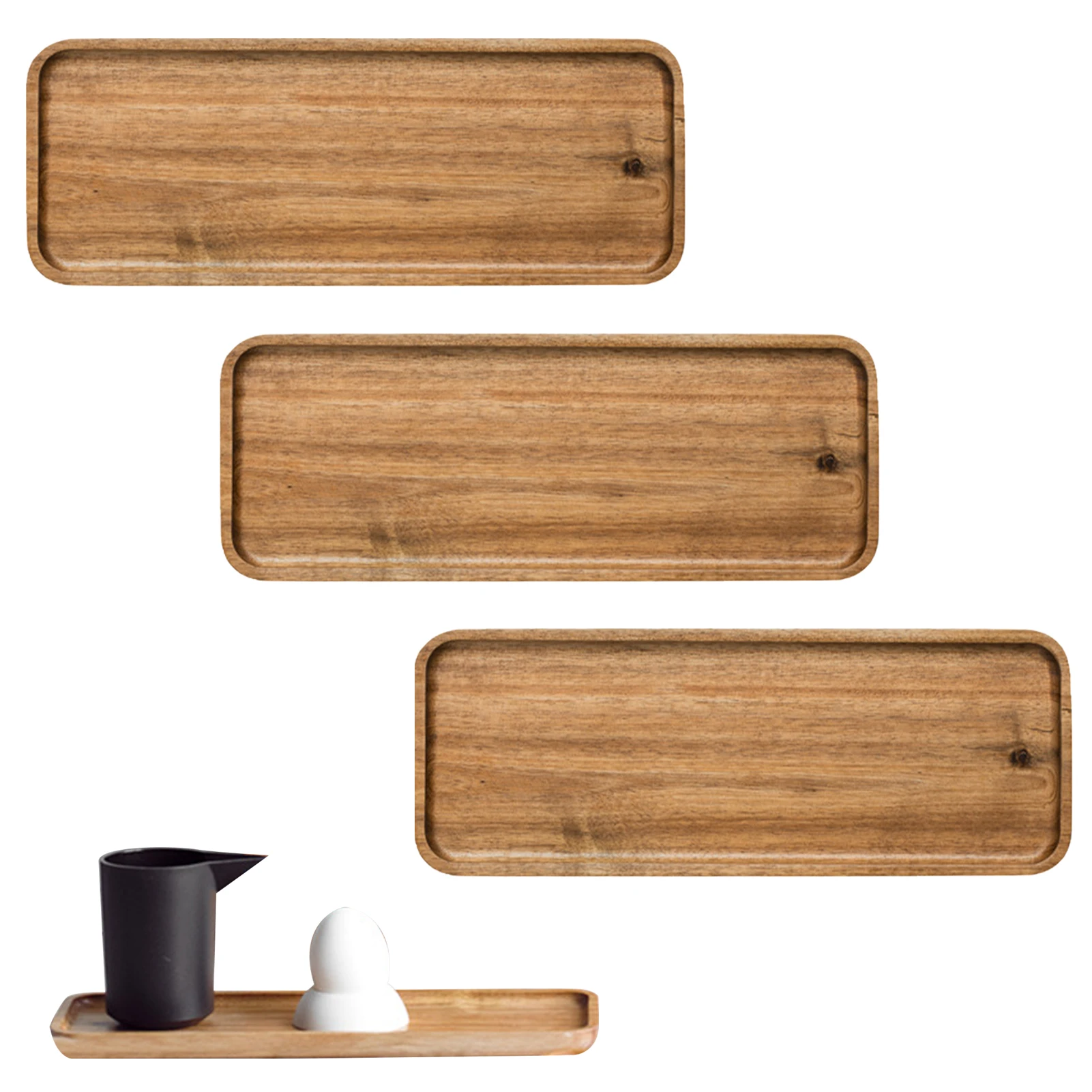 

3 шт., деревянный поднос для фруктов и закусок