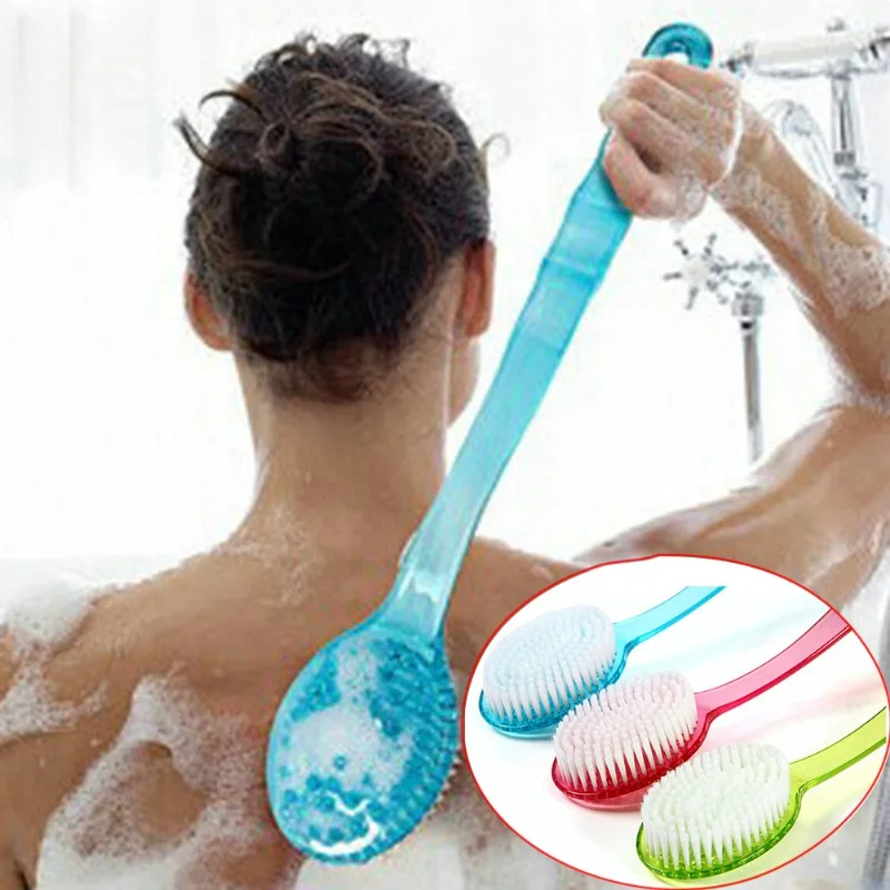 

1pc Back Body Bath Shower Cleaning Brushes Bath Brush Long Handle Exfoliating Scrub Skin Massager Exfoliation Bathroom Brush