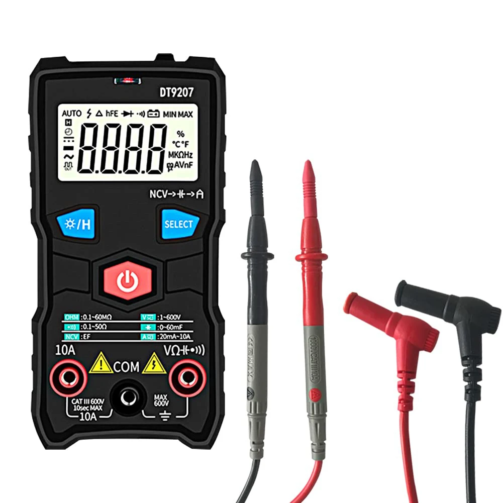 

Auto Range Smart Digital Multimeter, DC/AC Portable LCD Display Non-Contact Induced Voltage Tester, 6000 Count Voltmeter