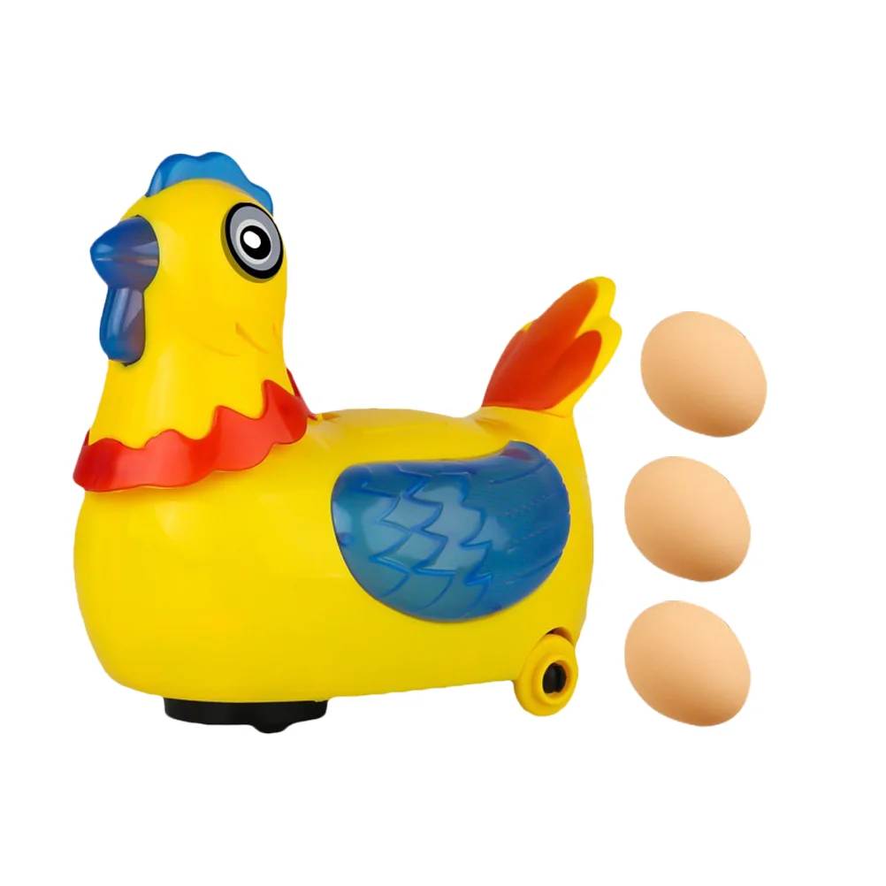 

1 Set Kids Electric Hen Lay Eggs Educational Singing Walking Plaything (Random Color)