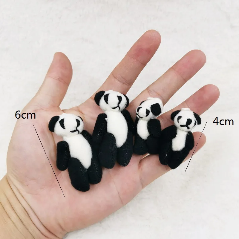 

10/20pcs Small Panda Plush Toy Animal Panda Plush Pendent Diy Keychain Mini Stuffed Accessories Children Gift