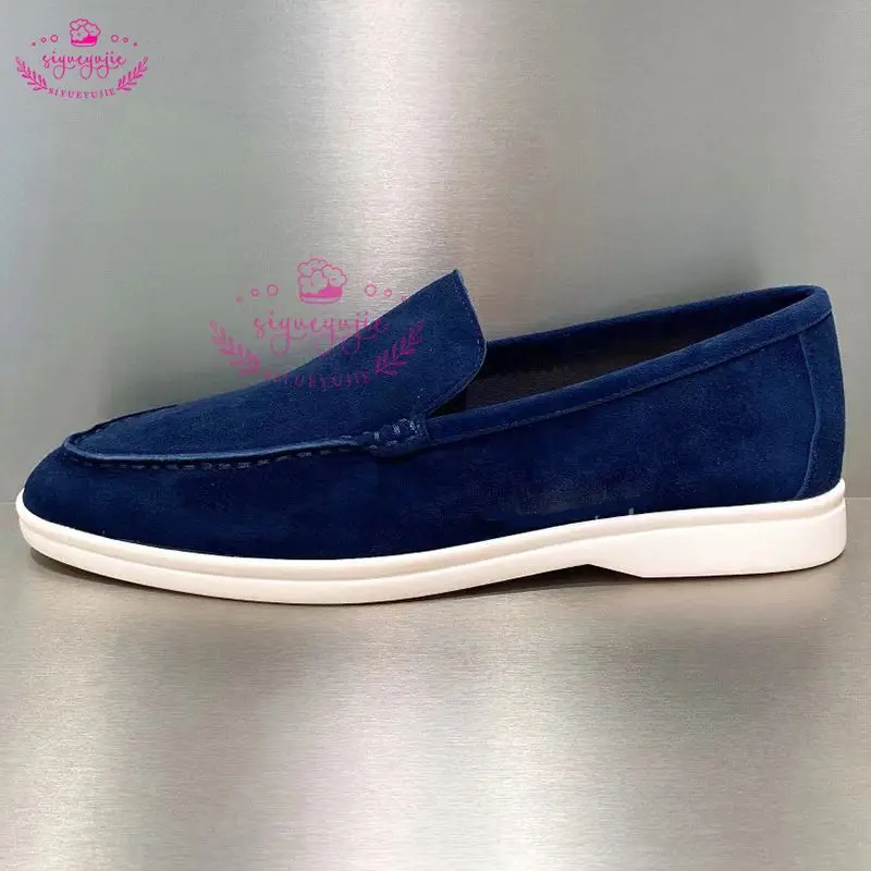 Мужские замшевые лоферы из натуральной кожи