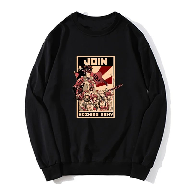 Худи Hoshido с плакатом эмблемой огня хлопковые топы свитшот свитер унисекс на осень
