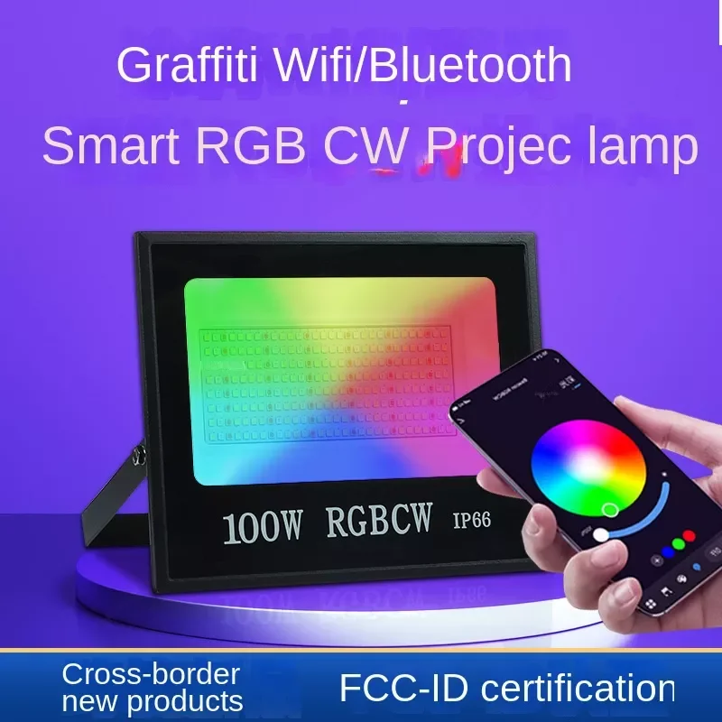 

IP66 Smart Floodlights Led Garden Stage WiFi Smart APP RGB Color Warm Cool Light Work Alexa CW Lamp Lighting Outdoor