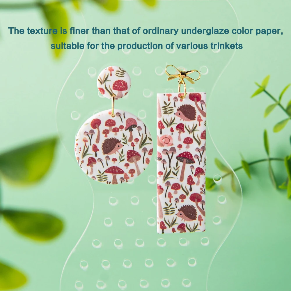 Керамические серьги ювелирные изделия цветная наклейка под глазурь бумажная
